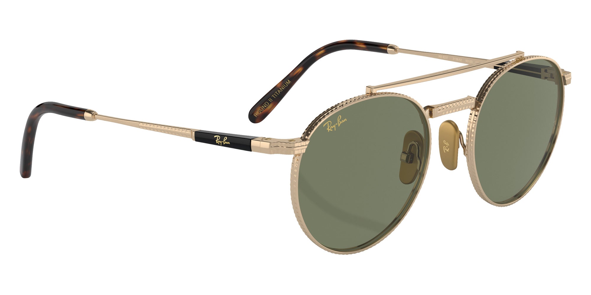 Ray-Ban RB8237 Round II Titanium 313852 50 - Arista Gold #id:rb8237313852_s:100120