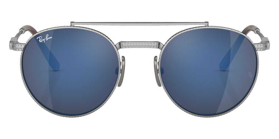 Ray-Ban RB8237 Round II Titanium 3139O4 50 - Silver / Gray Blue Mirrored #id:rb82373139o4_s:100100