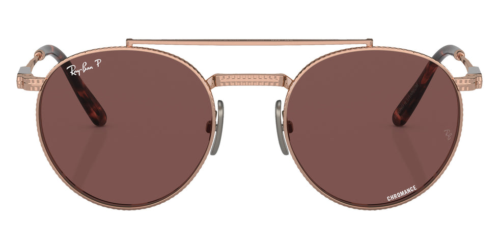 Ray-Ban RB8237 Round II Titanium 3140AF 53 - Rose Gold / Dark Violet Polarized #id:rb82373140af_s:100100