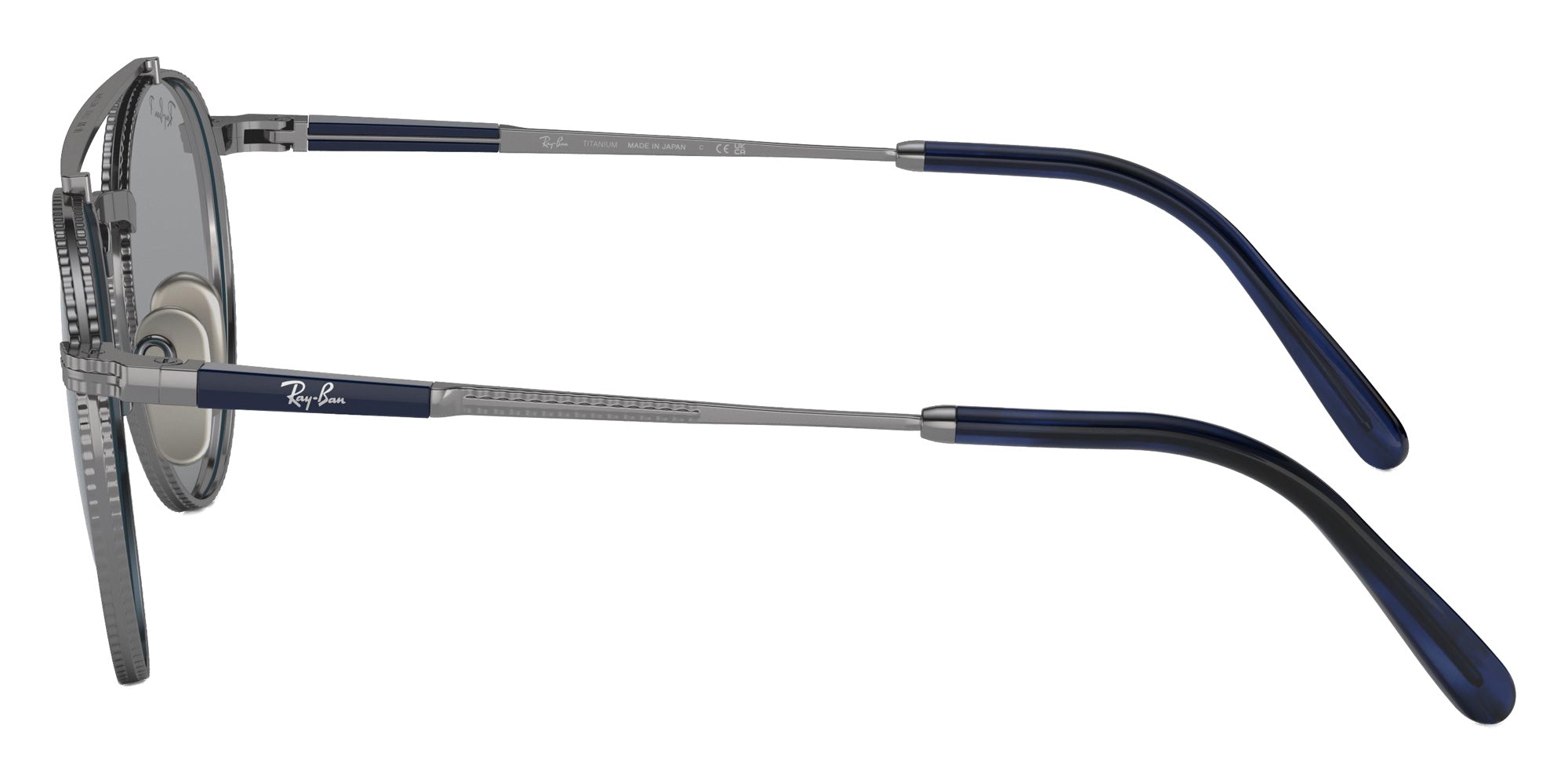 Ray-Ban RB8237 Round II Titanium 3142S2 53 - Gunmetal / Blue Polarized+ #id:rb82373142s2_s:100110