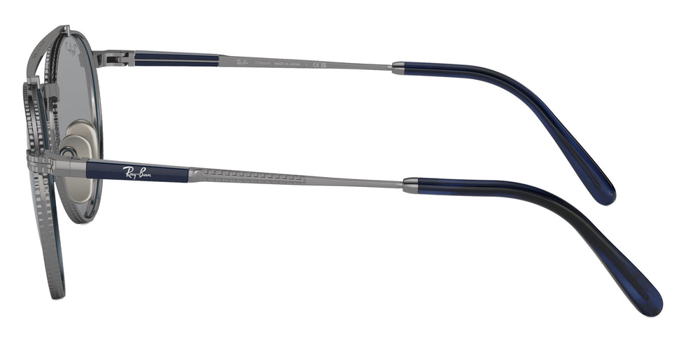 Ray-Ban RB8237 Round II Titanium 3142S2 53 - Gunmetal / Blue Polarized+ #id:rb82373142s2_s:100110