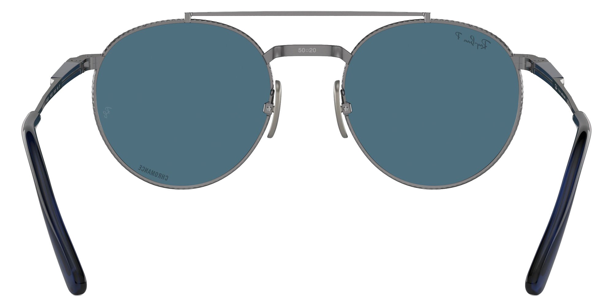 Ray-Ban RB8237 Round II Titanium 3142S2 53 - Gunmetal / Blue Polarized+ #id:rb82373142s2_s:100115