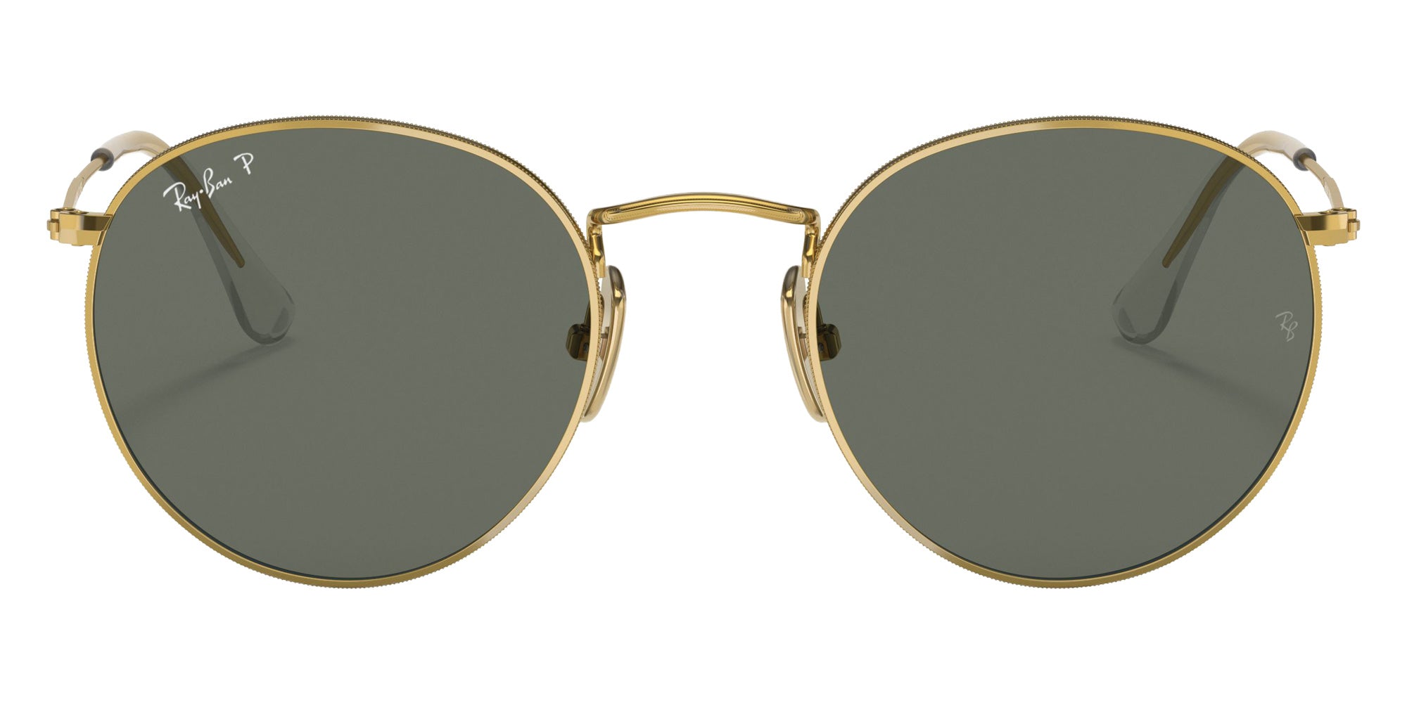 Ray-Ban RB8247 Round Titanium 921658 47 - Gold / G-15 Green Polarized #id:rb8247921658_s:100100