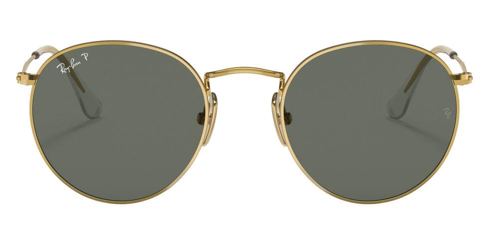 Ray-Ban RB8247 Round Titanium 921658 47 - Gold / G-15 Green Polarized #id:rb8247921658_s:100100