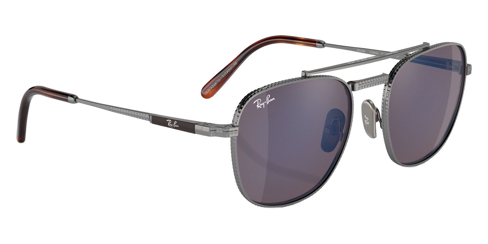 Ray-Ban RB8258 Frank II Titanium 3139O4 54 - Silver / Gray Blue Mirrored #id:rb82583139o4_s:100120