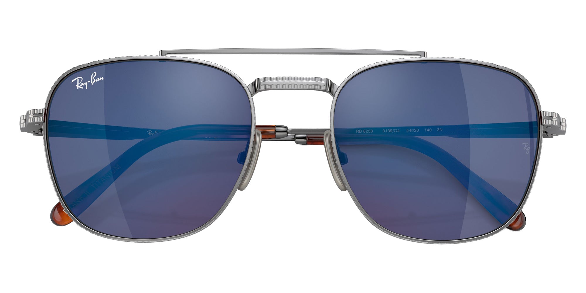 Ray-Ban RB8258 Frank II Titanium 3139O4 54 - Silver / Gray Blue Mirrored #id:rb82583139o4_s:100125