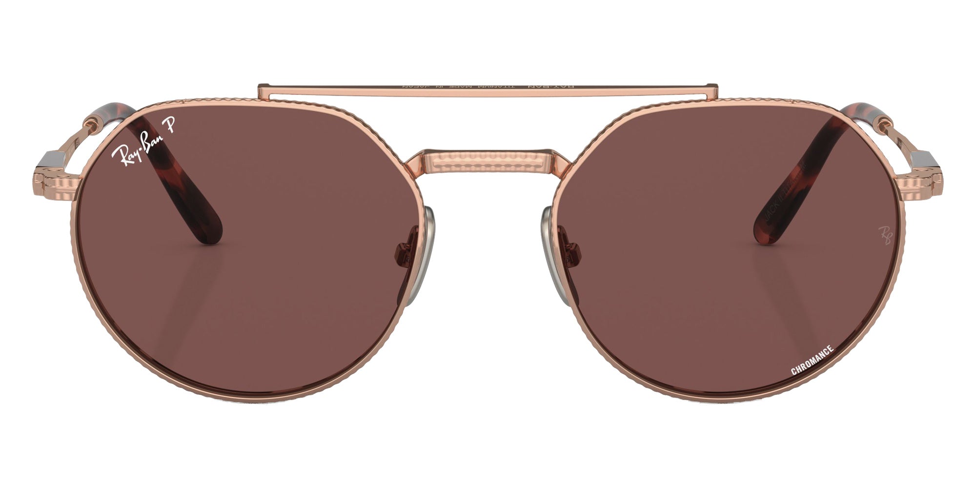 Ray-Ban RB8265 Jack II Titanium 3140AF 53 - Rose Gold / Dark Violet Polarized+ #id:rb82653140af_s:100100