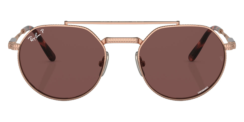 Ray-Ban RB8265 Jack II Titanium 3140AF 53 - Rose Gold / Dark Violet Polarized+ #id:rb82653140af_s:100100