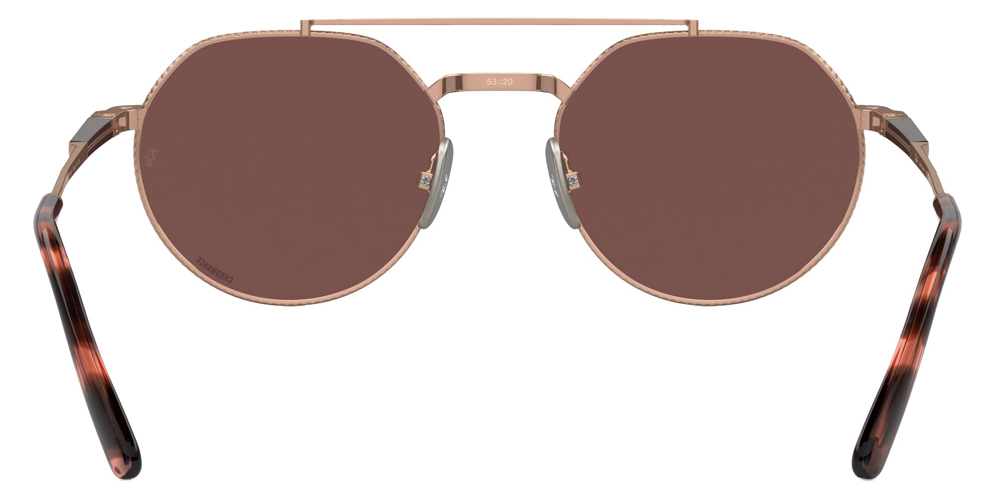 Ray-Ban RB8265 Jack II Titanium 3140AF 53 - Rose Gold / Dark Violet Polarized+ #id:rb82653140af_s:100115