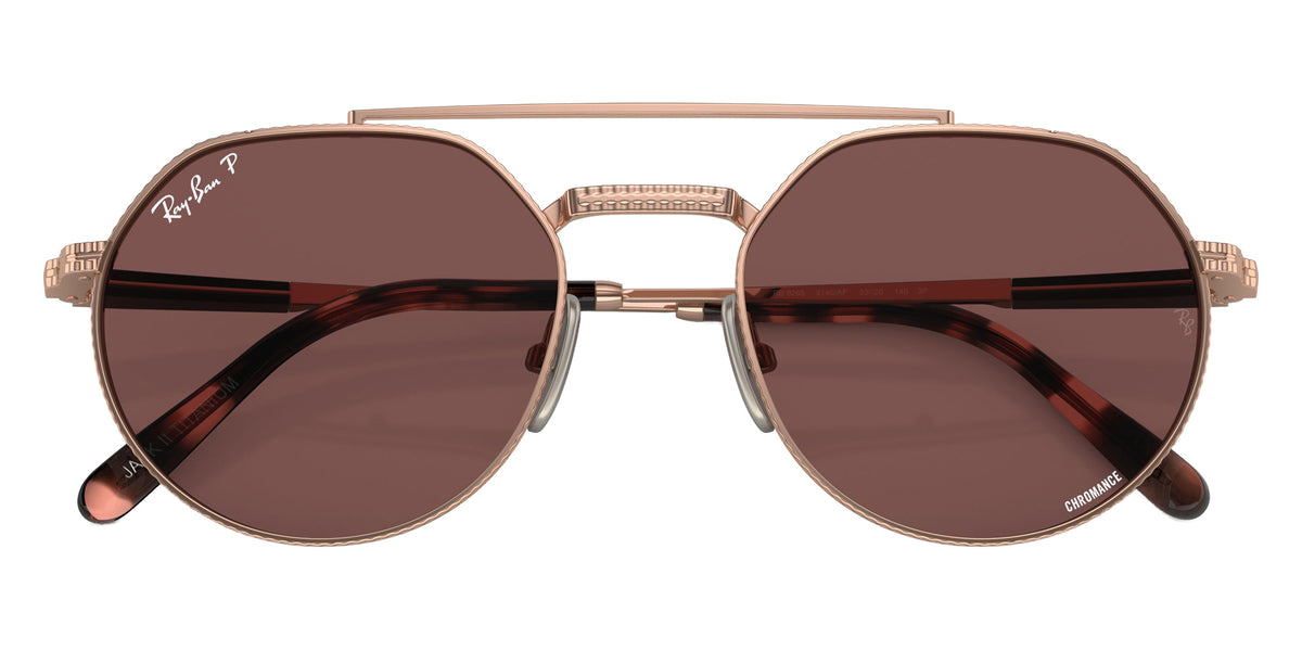Ray-Ban RB8265 Jack II Titanium 3140AF 51 - Rose Gold / Dark Violet Polarized+ #id:rb82653140af_s:100125