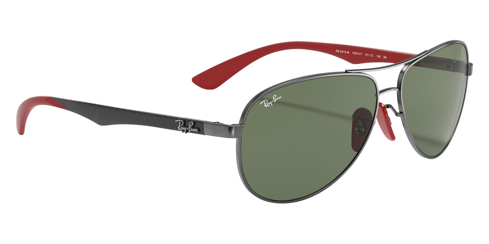 Ray-Ban RB8313M Scuderia Ferrari F00171 61 - Gunmetal / Green Classic #id:rb8313mf00171_s:100120