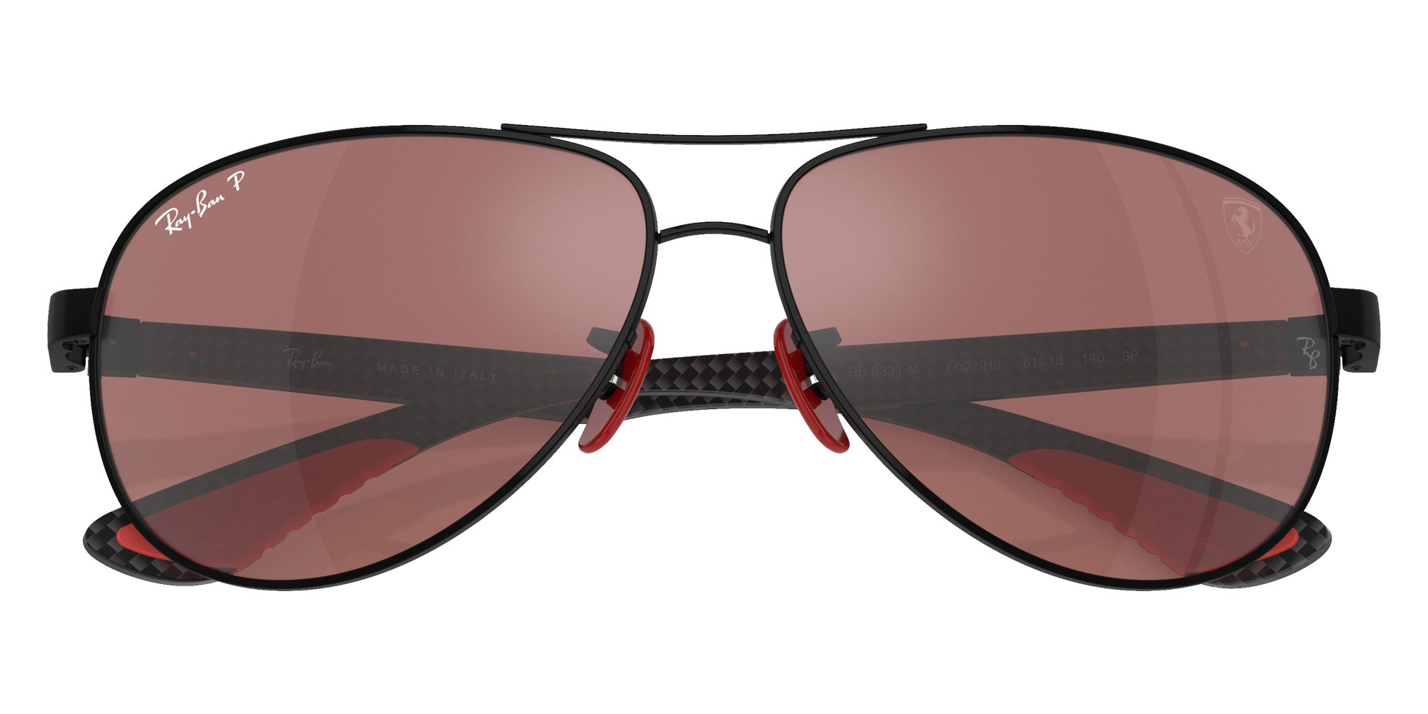 Ray-Ban RB8331M Scuderia Ferrari F002H2 61 - Black / Purple/Silver Mirrored Polarized #id:rb8331mf002h2_s:102125