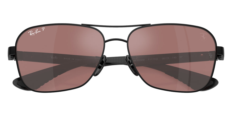 Ray-Ban RB8336M Scuderia Ferrari Chromance F117H2 58 - Black / Purple Mirrored Silver Polarized #id:rb8336mf117h2_s:100125
