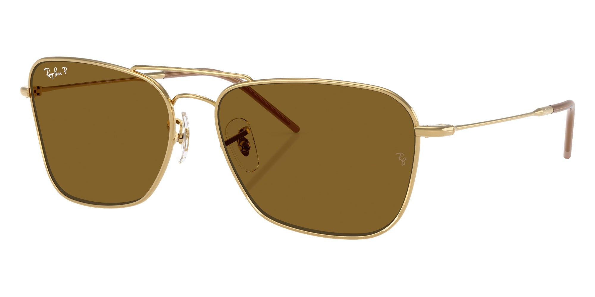 Ray-Ban RBR0102S Caravan Reverse 001/83 58 - Arista Gold / Polarized Dark Brown #id:rbr0102s00183_s:100105