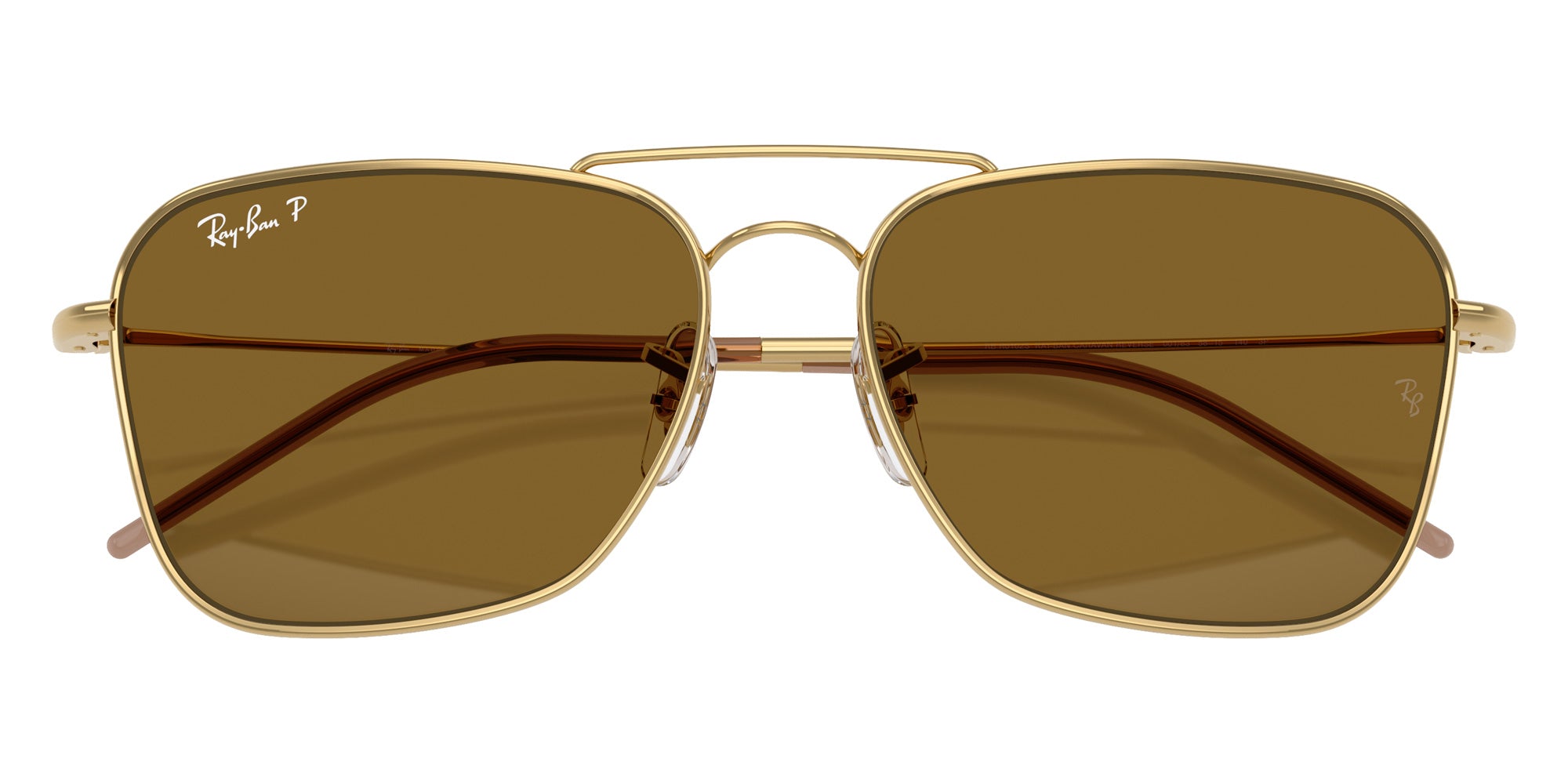 Ray-Ban RBR0102S Caravan Reverse 001/83 58 - Arista Gold / Polarized Dark Brown #id:rbr0102s00183_s:100125