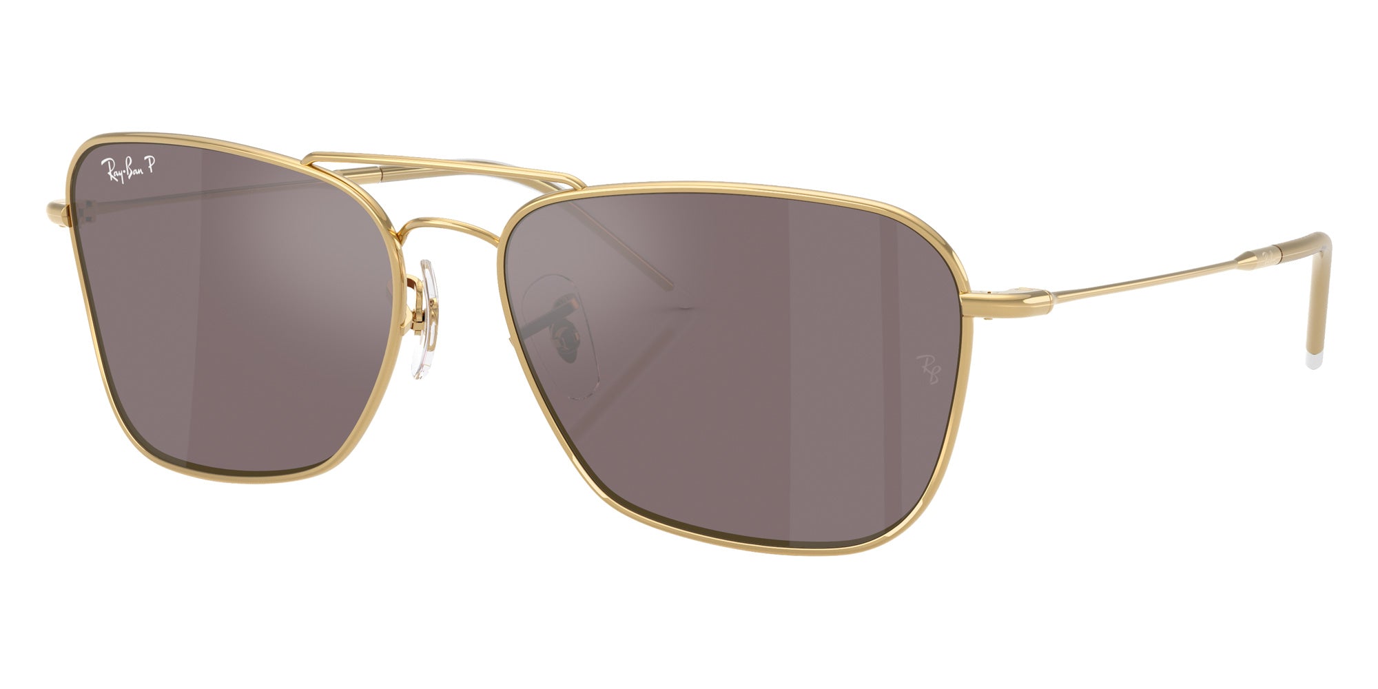 Ray-Ban RBR0102S Caravan Reverse 001/LB 58 - Arista Gold / Polarized Pink Mirrored #id:rbr0102s001lb_s:104105