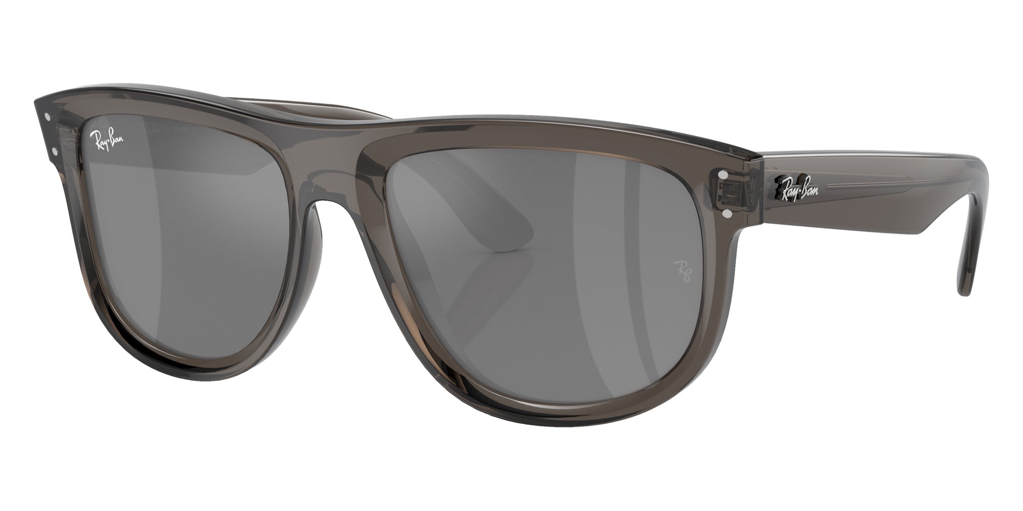 Ray-Ban RBR0501S Boyfriend Reverse 6707GS 56 - Transparent Dark Gray / Silver Mirrored #id:rbr0501s6707gs_s:100105