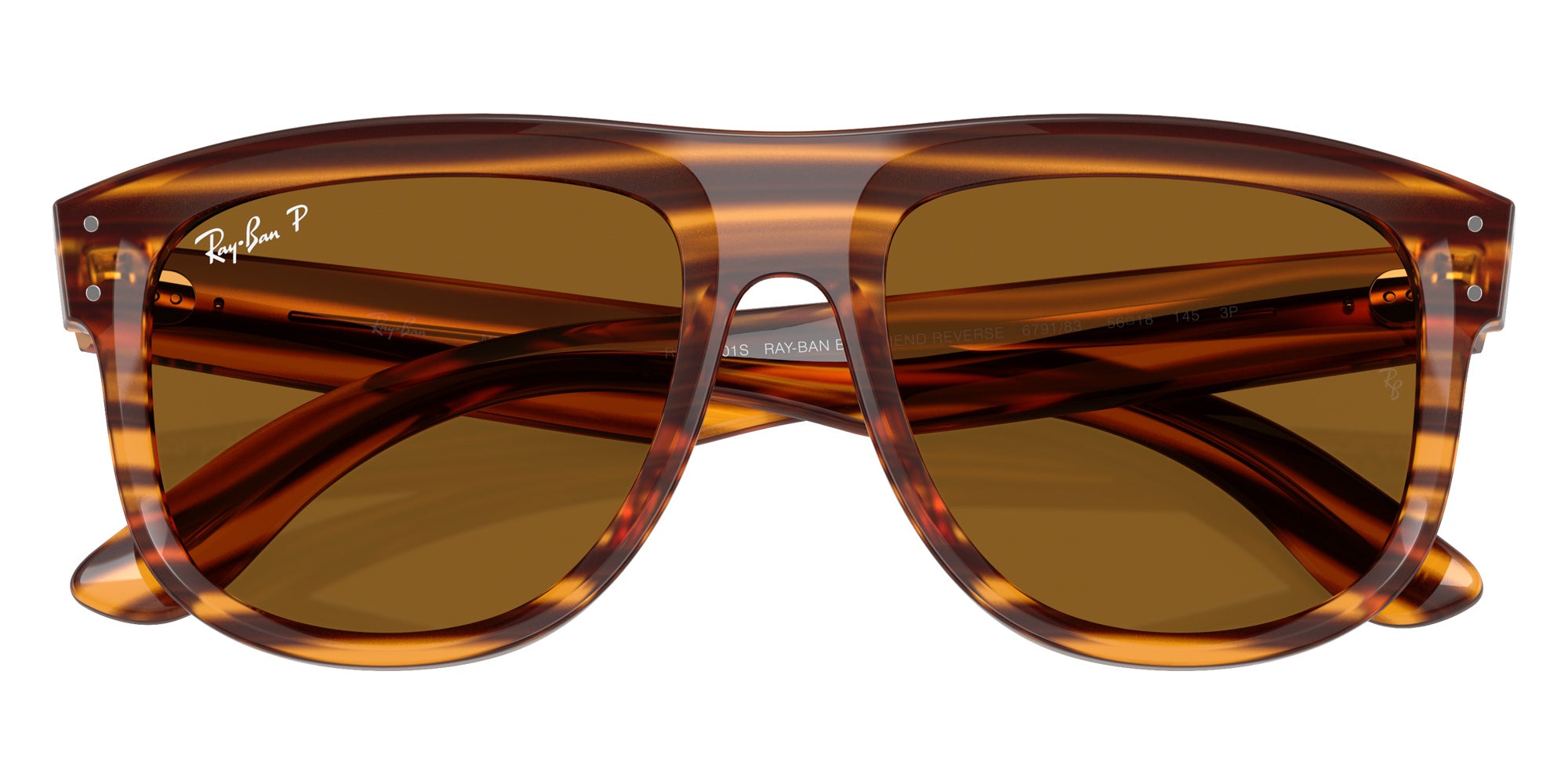 Ray-Ban RBR0501S Boyfriend Reverse 679183 56 - Striped Havana / Polarized Dark Brown #id:rbr0501s679183_s:102125