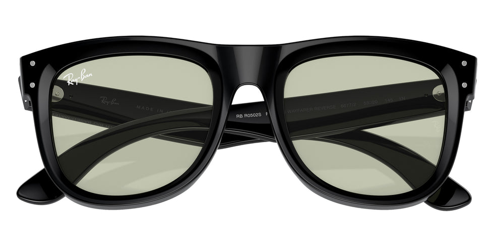 Ray-Ban RBR0502S Wayfarer Reverse 6677/2 50 - Black / Light Green #id:rbr0502s66772_s:100125