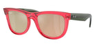 Ray-Ban RBR0502S Wayfarer Reverse 67132O 53 - Transparent Red / Light Gold Mirrored #id:rbr0502s67132o_s:100105