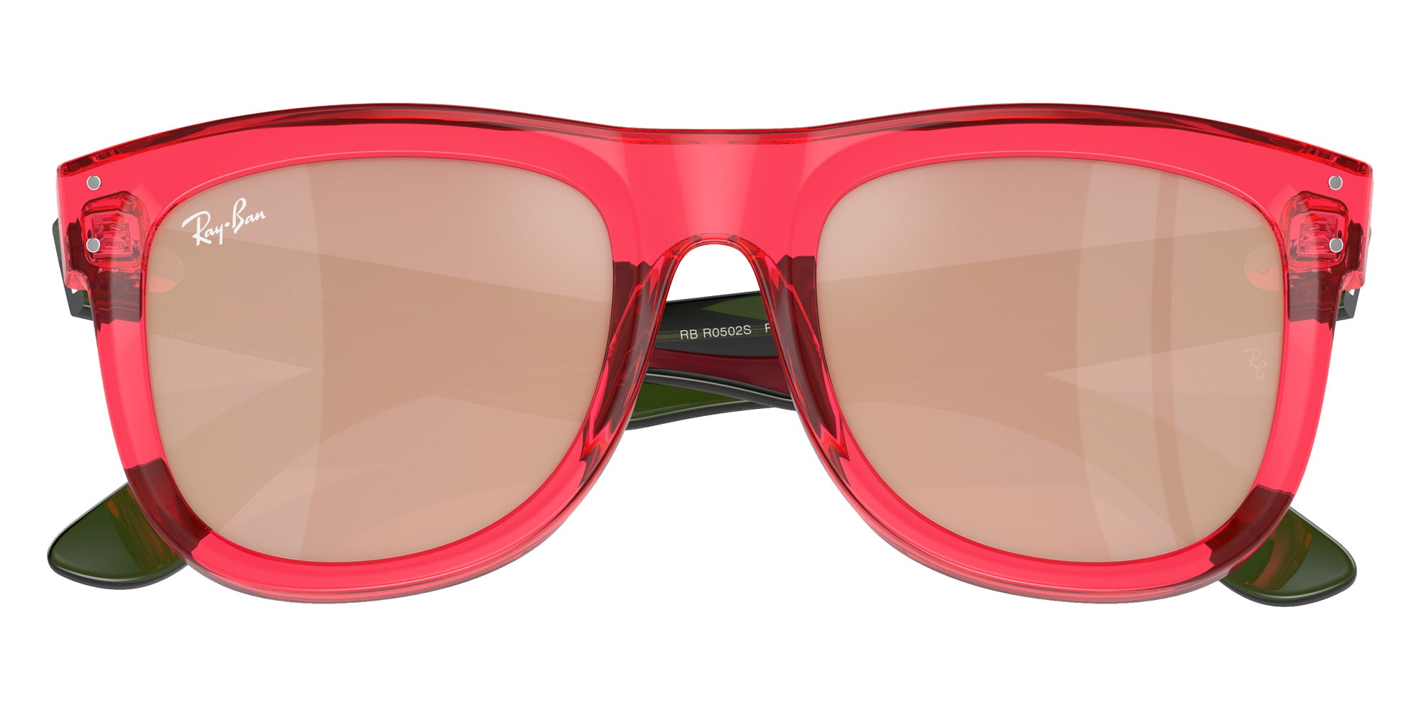 Ray-Ban RBR0502S Wayfarer Reverse 67132O 53 - Transparent Red / Light Gold Mirrored #id:rbr0502s67132o_s:100125
