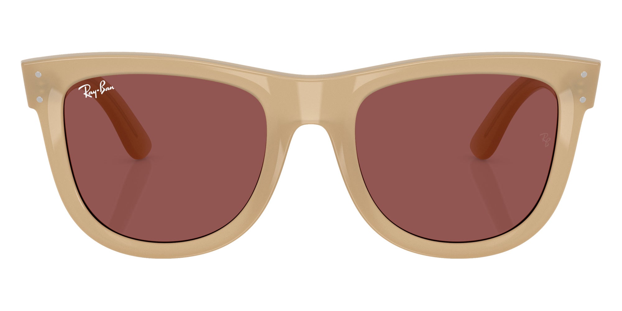 Ray-Ban RBR0502S Wayfarer Reverse 678069 50 - Opal Beige & Honey / Dark Violet #id:rbr0502s678069_s:102100