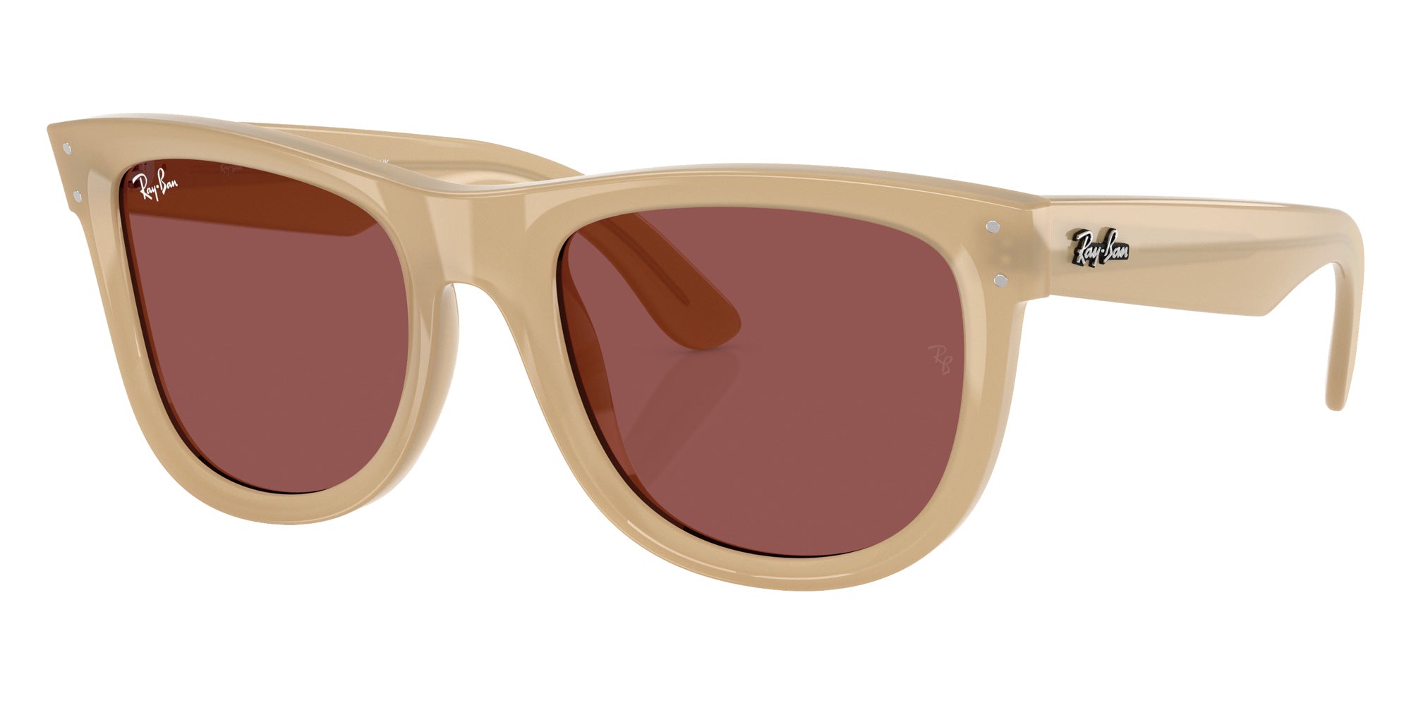 Ray-Ban RBR0502S Wayfarer Reverse 678069 50 - Opal Beige & Honey / Dark Violet #id:rbr0502s678069_s:102105