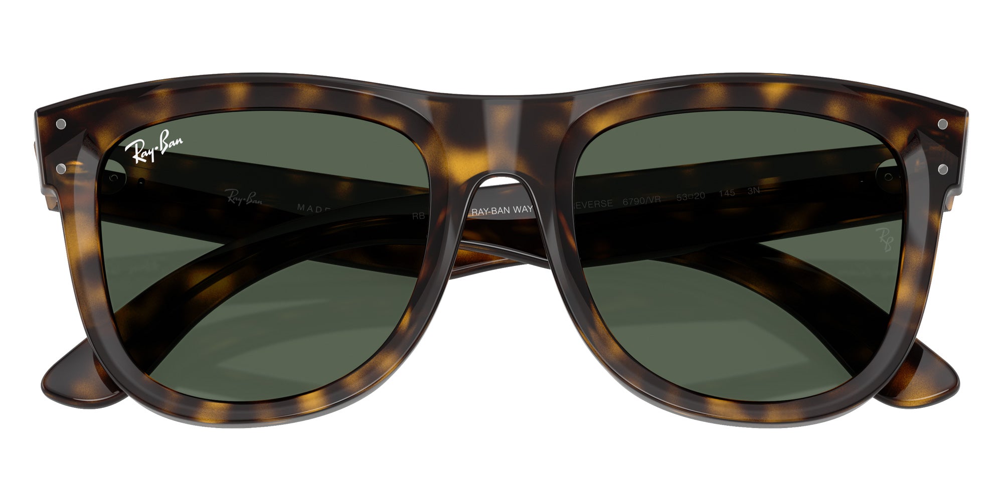 Ray-Ban RBR0502S Wayfarer Reverse 6790VR 50 - Dark Havana / Dark Green #id:rbr0502s6790vr_s:104125