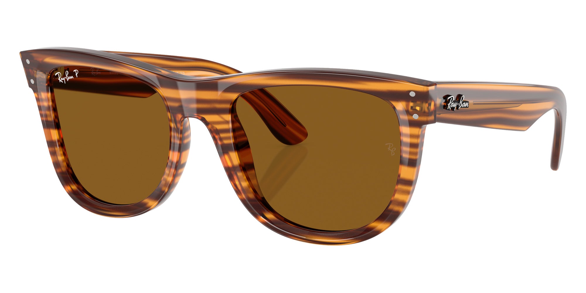 Ray-Ban RBR0502S Wayfarer Reverse 679183 50 - Striped Havana / Polarized Dark Brown #id:rbr0502s679183_s:106105