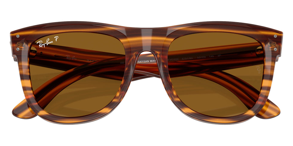 Ray-Ban RBR0502S Wayfarer Reverse 679183 50 - Striped Havana / Polarized Dark Brown #id:rbr0502s679183_s:106125