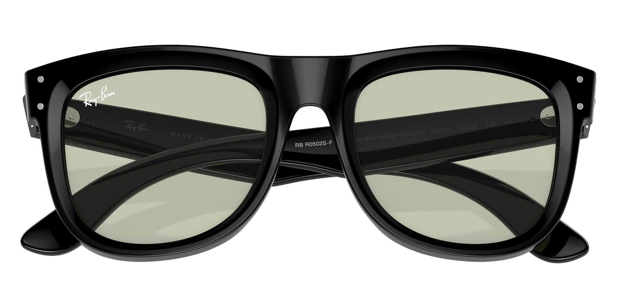 Ray-Ban RBR0502SF Wayfarer Reverse 6677/2 53 - Black / Light Green #id:rbr0502sf66772_s:100125