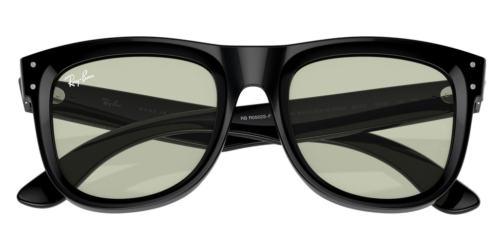 Ray-Ban RBR0502SF Wayfarer Reverse 6677/2 53 - Black / Light Green #id:rbr0502sf66772_s:100125