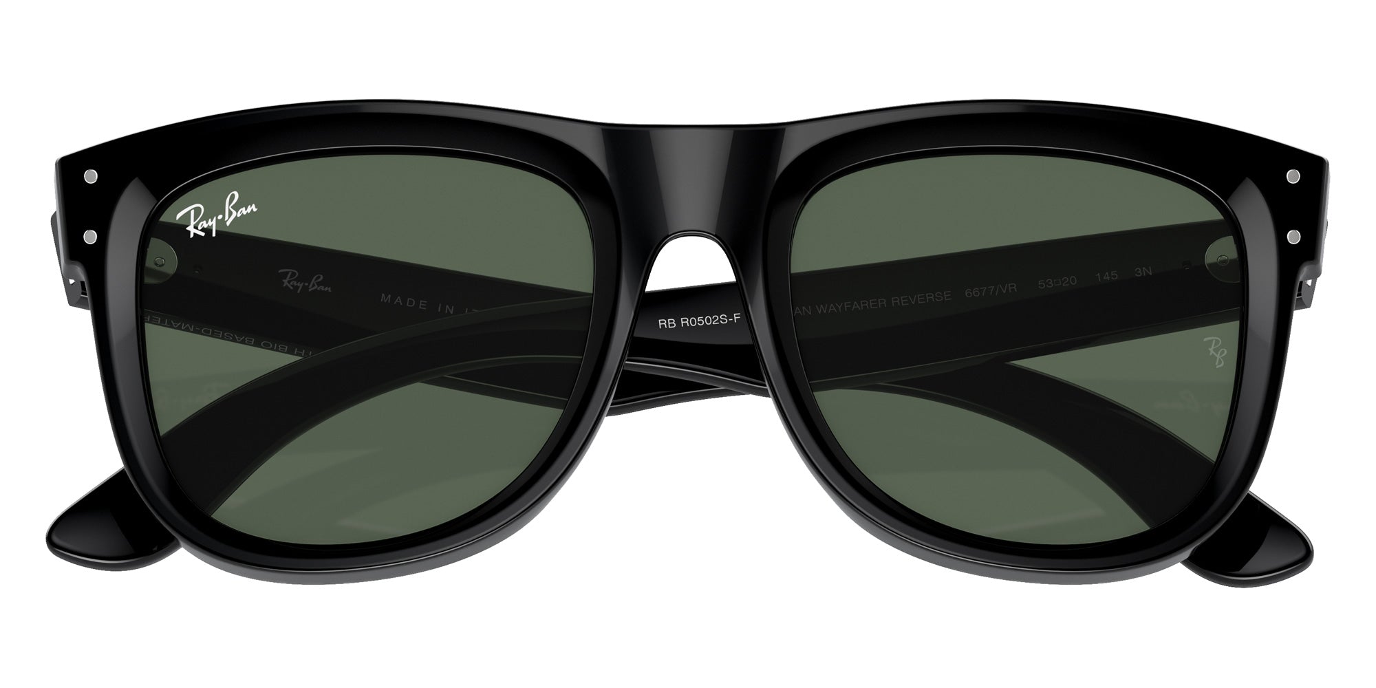 Ray-Ban RBR0502SF Wayfarer Reverse 6677VR 53 - Black / Dark Green #id:rbr0502sf6677vr_s:102125