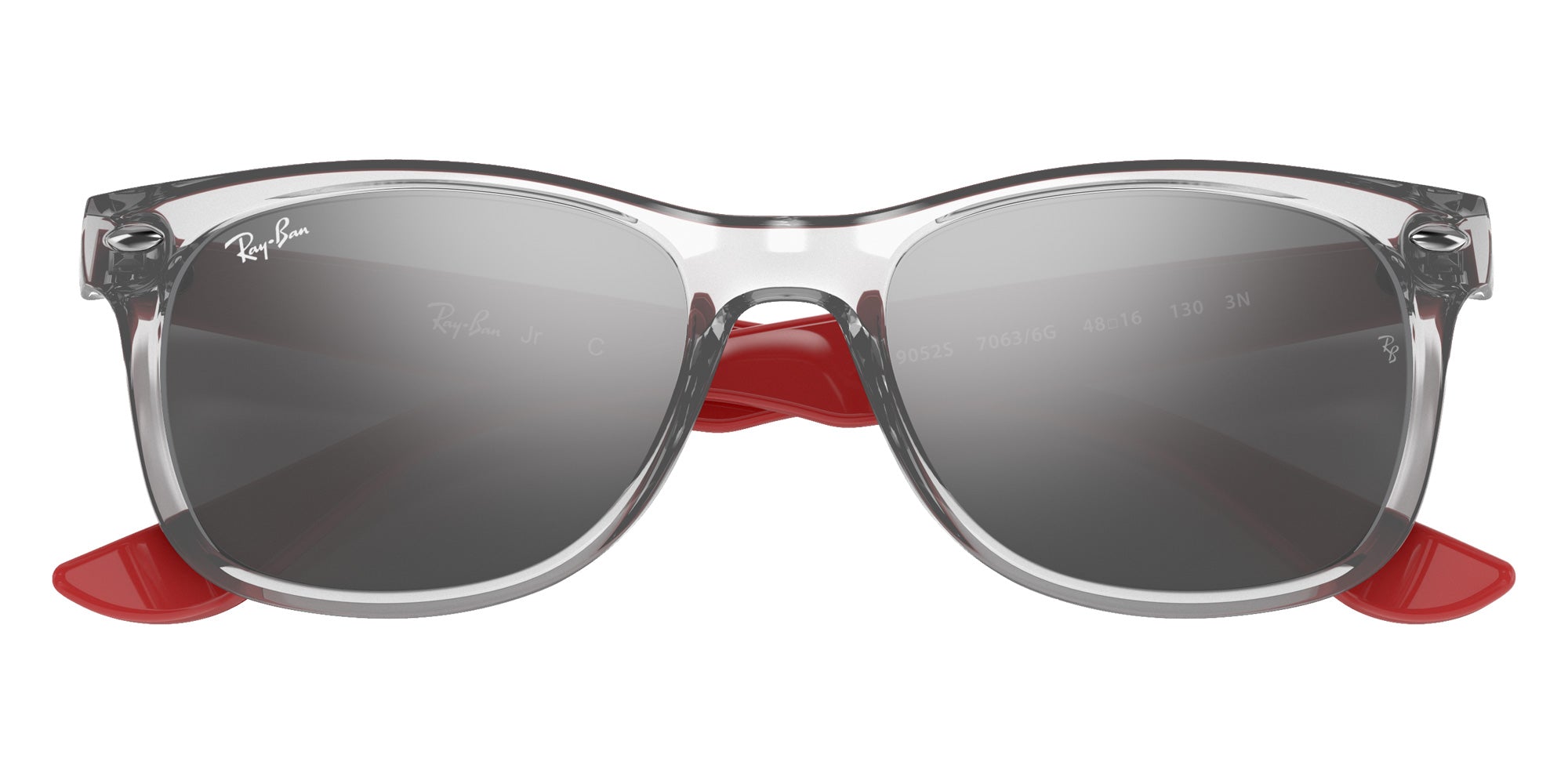 Ray-Ban RB9052S New Wayfarer 70636G 48 - Transparent Gray / Gray/Silver Mirrored #id:rj9052s70636g_s:102125