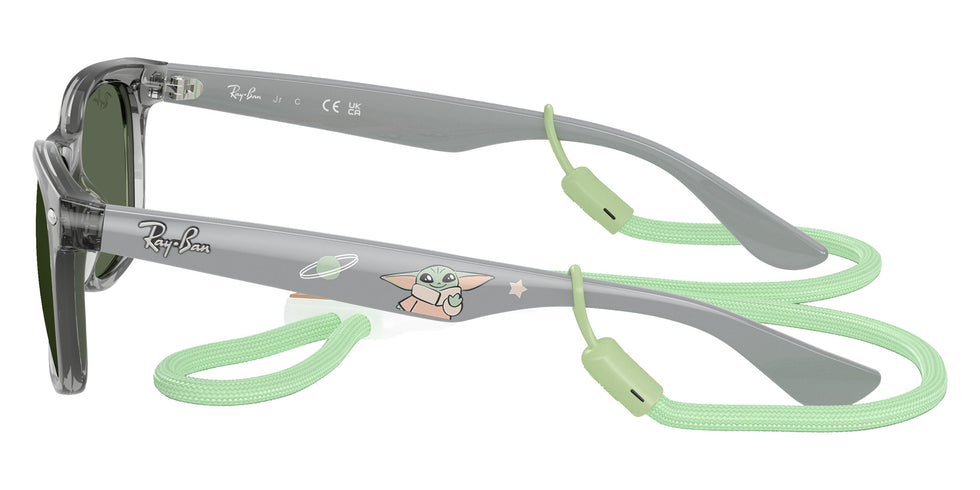 Ray-Ban RB9052S Ray-Ban Star Wars™ - Grogu Mini New Wayfarer 722871 47 - Transparent Gray / Dark Green #id:rj9052s722871_s:100110