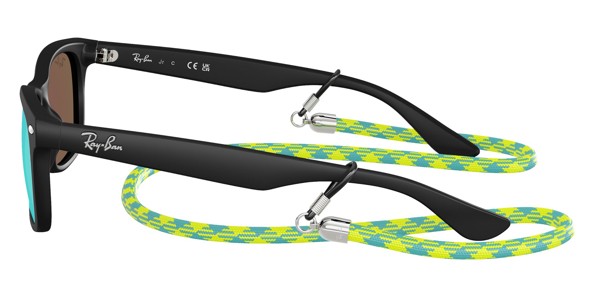 Ray-Ban RB9052SF New Wayfarer Summer Capsule 702855 50 - Rubber Black / Light Green Mirrored Blue #id:rj9052sf702855_s:100110