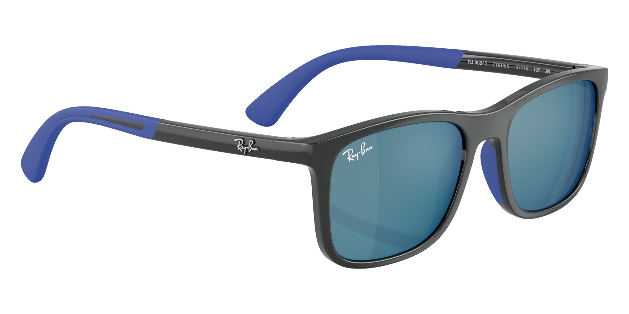 Ray-Ban RB9084S 715155 47 - Gray on Rubber Blue / Dark Blue Mirrored Blue #id:rj9084s715155_s:100120