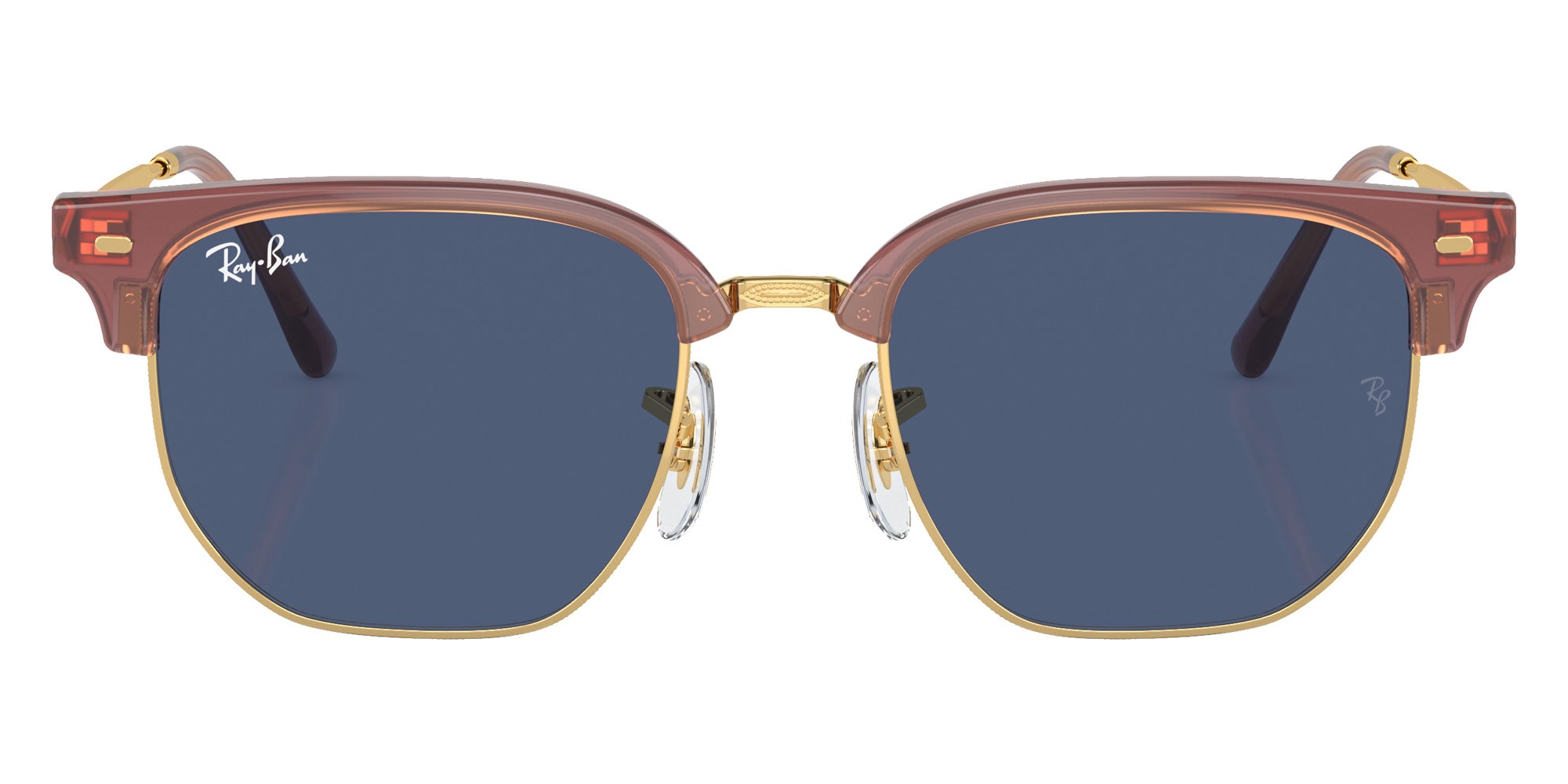 Ray-Ban RB9116S New Clubmaster 715680 47 - Opal Pink on Gold / Dark Blue #id:rj9116s715680_s:100100