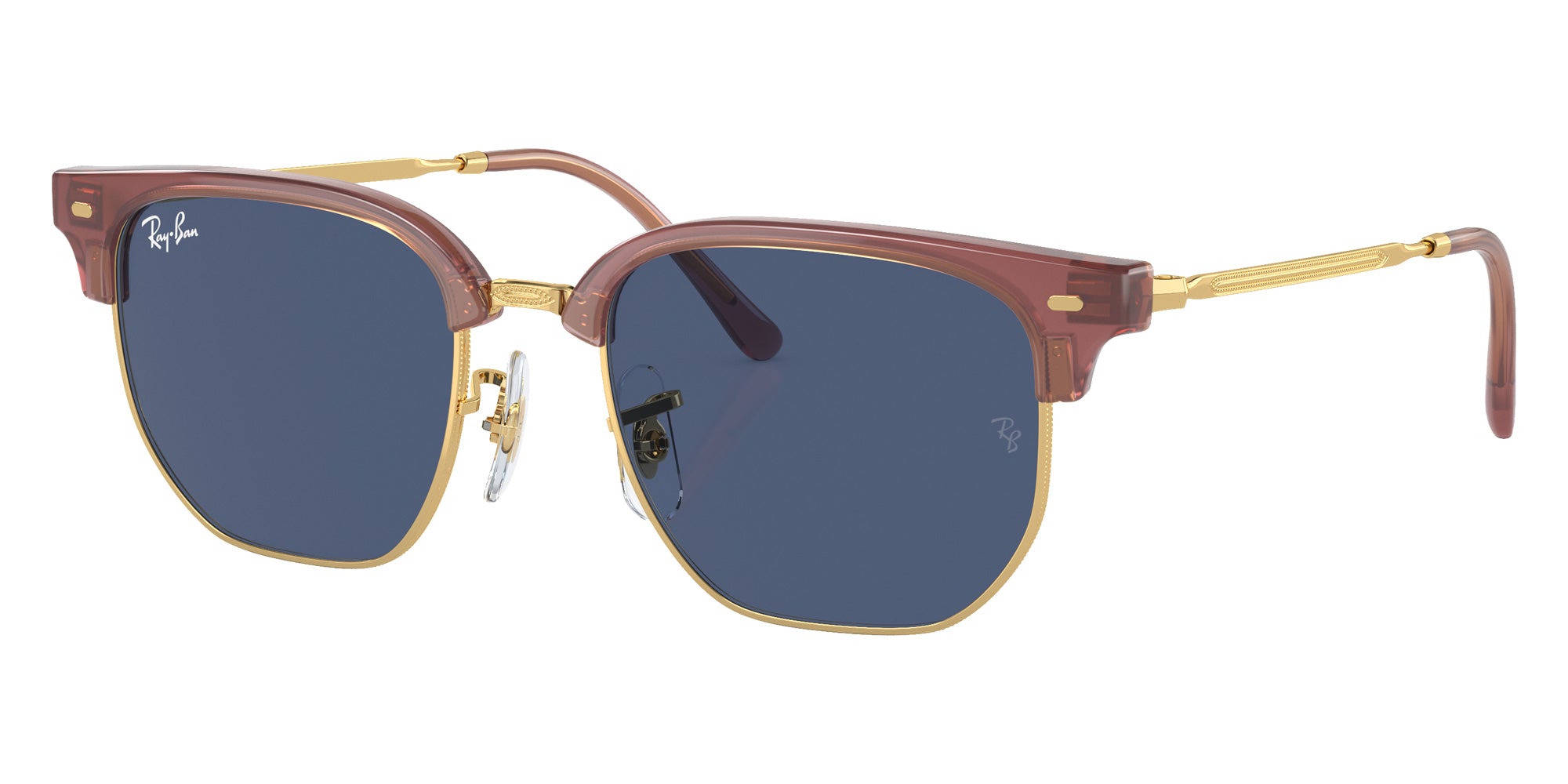 Ray-Ban RB9116S New Clubmaster 715680 47 - Opal Pink on Gold / Dark Blue #id:rj9116s715680_s:100105