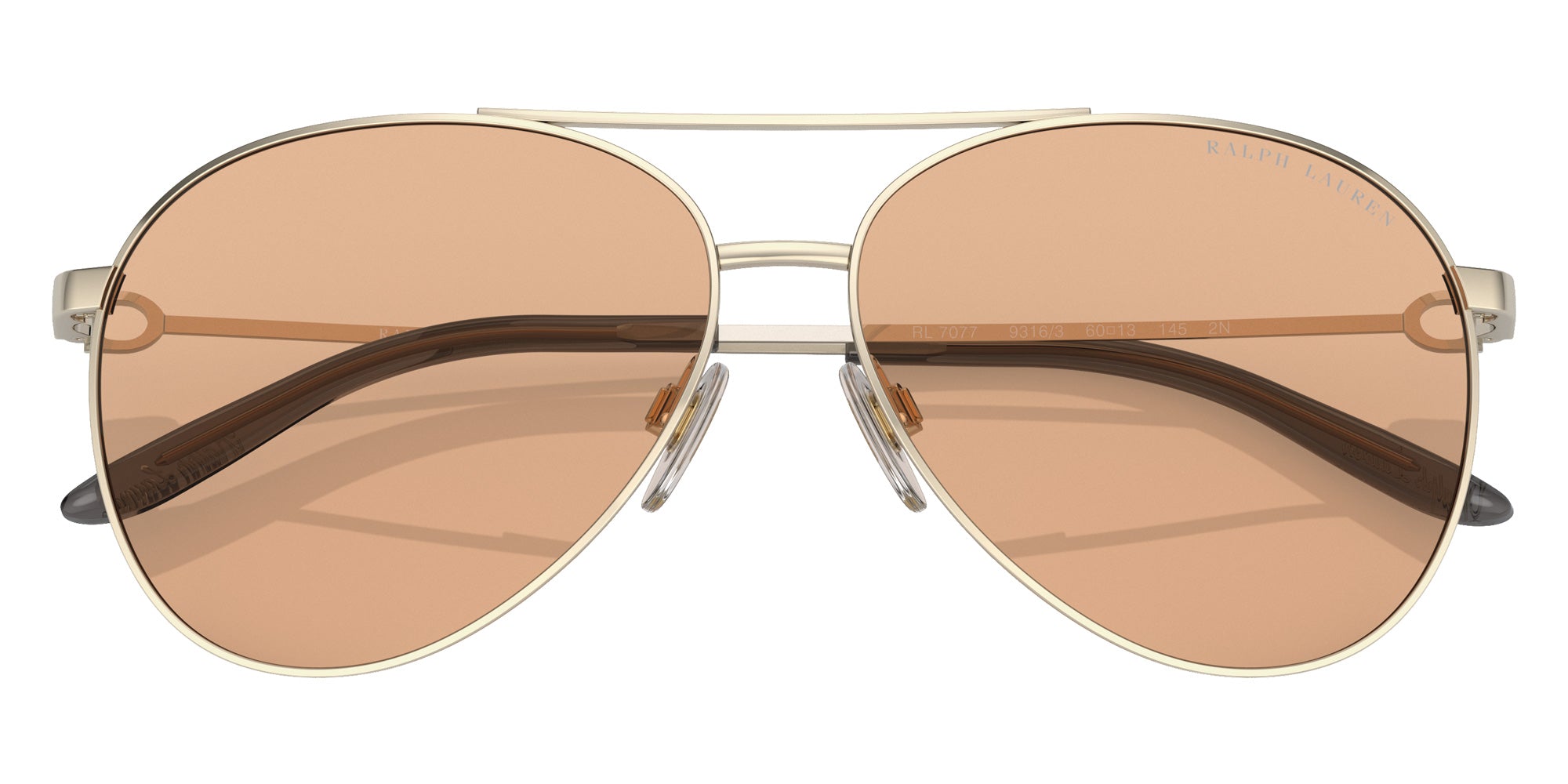 RALPH LAUREN RL7077 The Andie 9316/3 60 - Shiny Pale Gold / Dark Brown #id:rl707793163_s:100120