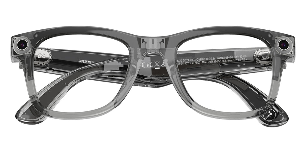 Ray-Ban META Wayfarer Gen 2 RW4012 6840MF 50 - Transparent Gray #id:rw40126840mf_s:100140