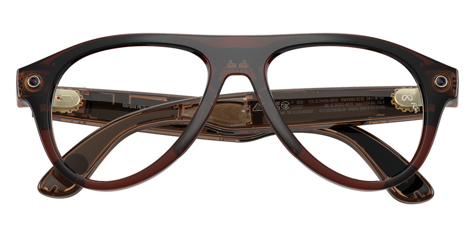 Ray-Ban META Aviator Gen 3 RW4016V 8532 54 - Transparent Umber #id:rw4016v8532_s:104125