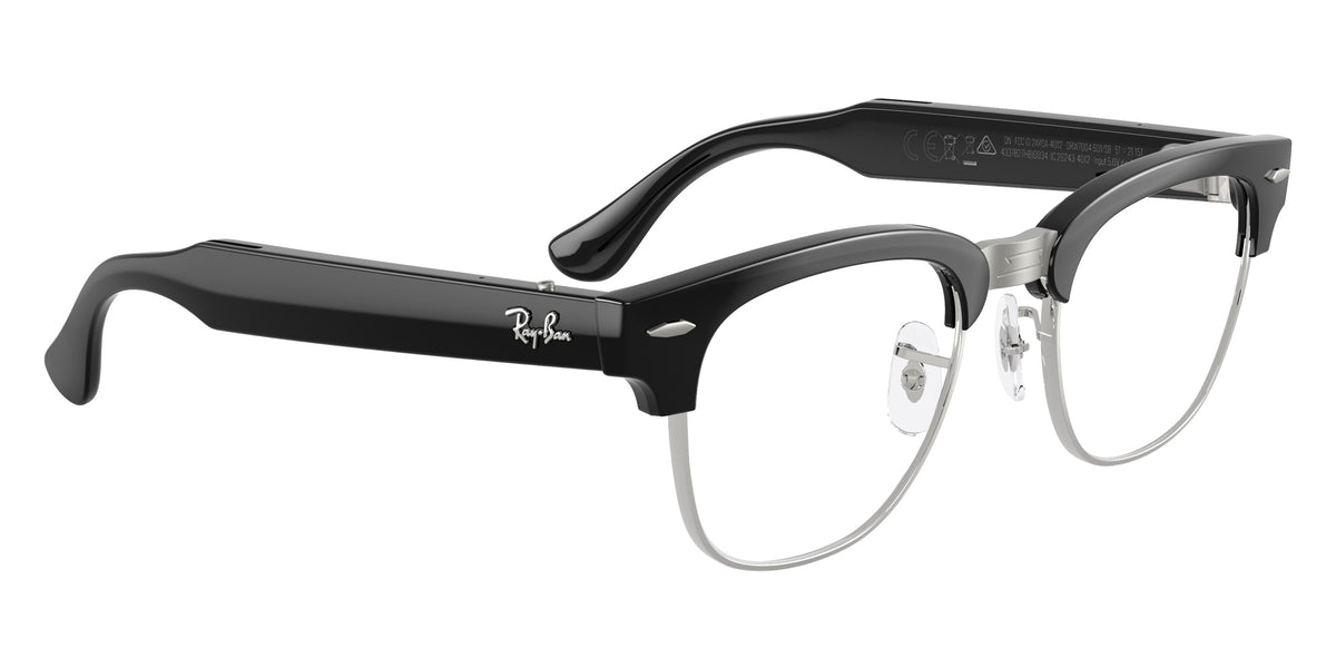 Ray-Ban META Audio Clubmaster RW7004 601/SB 51 - Black / Clear Blue-Violet Light Filter #id:rw7004601sb_s:104120