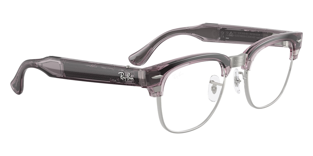 Ray-Ban META Audio Clubmaster RW7004 6932MI 51 - Transparent Orchid / Clear/Ruby Transitions #id:rw70046932mi_s:110130