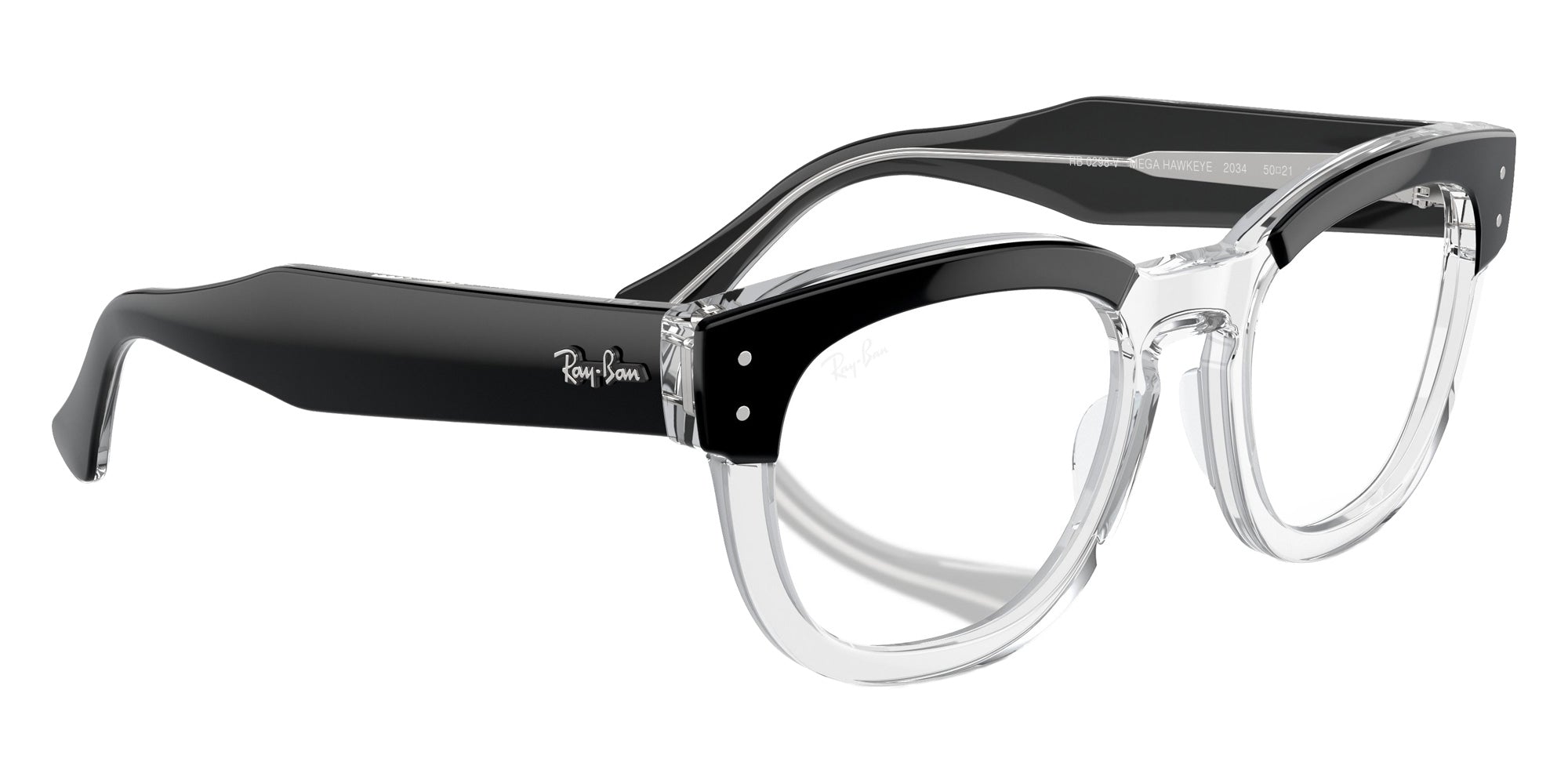 Ray-Ban RB0298V Mega Hawkeye 2034 50 - Black on Transparent #id:rx0298v2034_s:100120