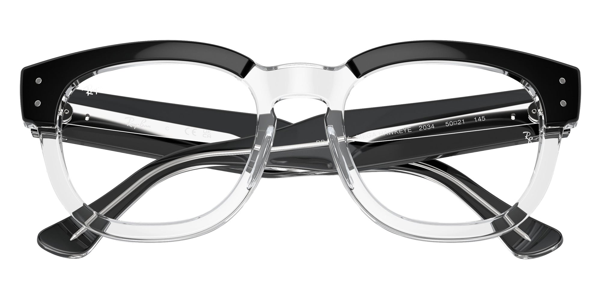 Ray-Ban RB0298V Mega Hawkeye 2034 50 - Black on Transparent #id:rx0298v2034_s:100125