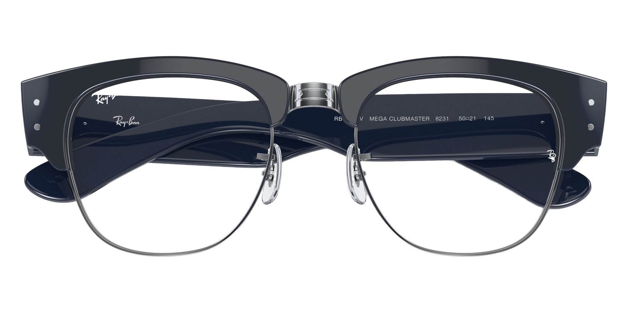 Ray-Ban RB0316V Mega Clubmaster 8231 50 - Blue on Silver #id:rx0316v8231_s:102125