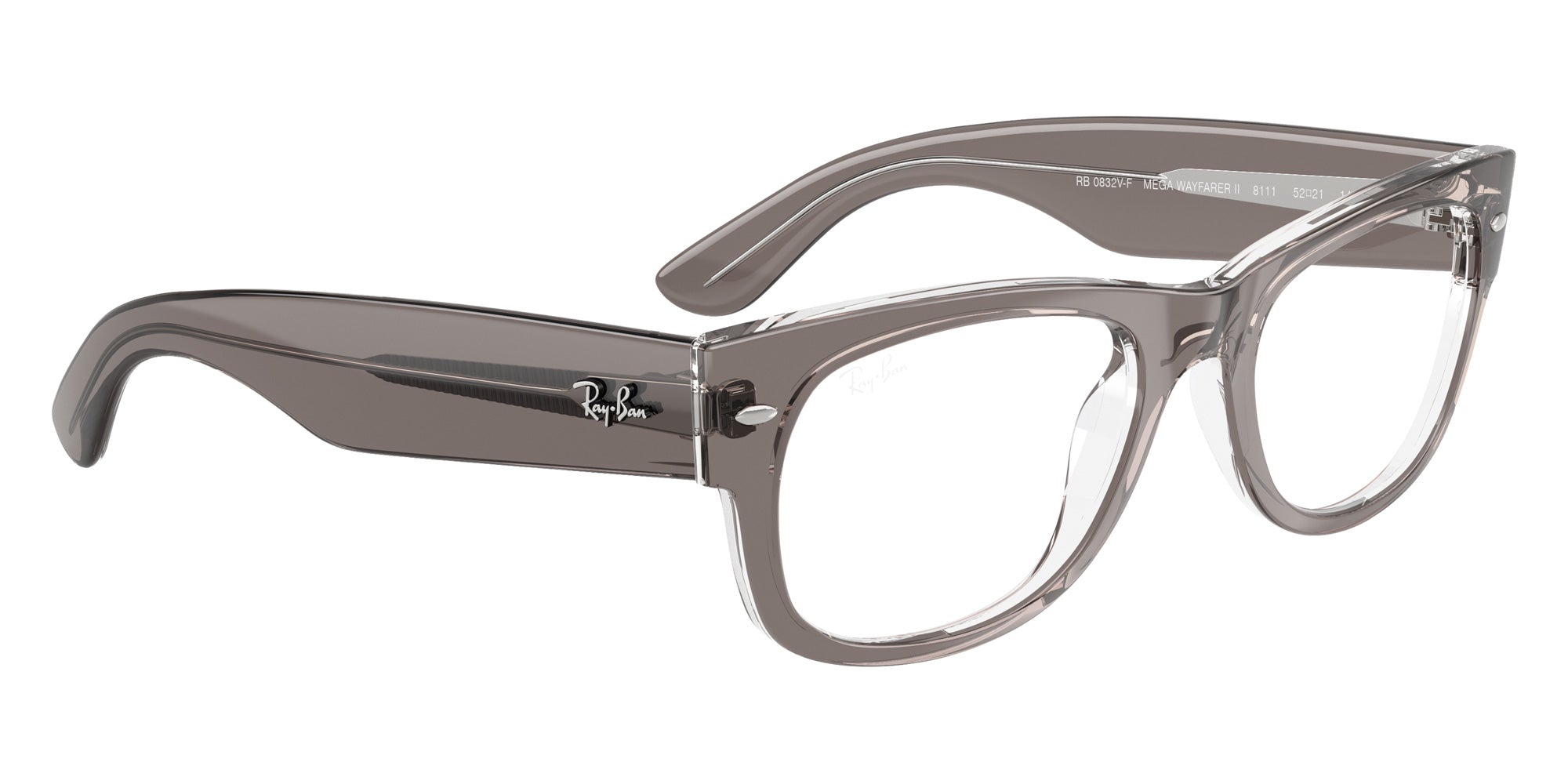 Ray-Ban RB0832VF Mega Wayfarer II 8111 52 - Transparent Gray #id:rx0832vf8111_s:104120