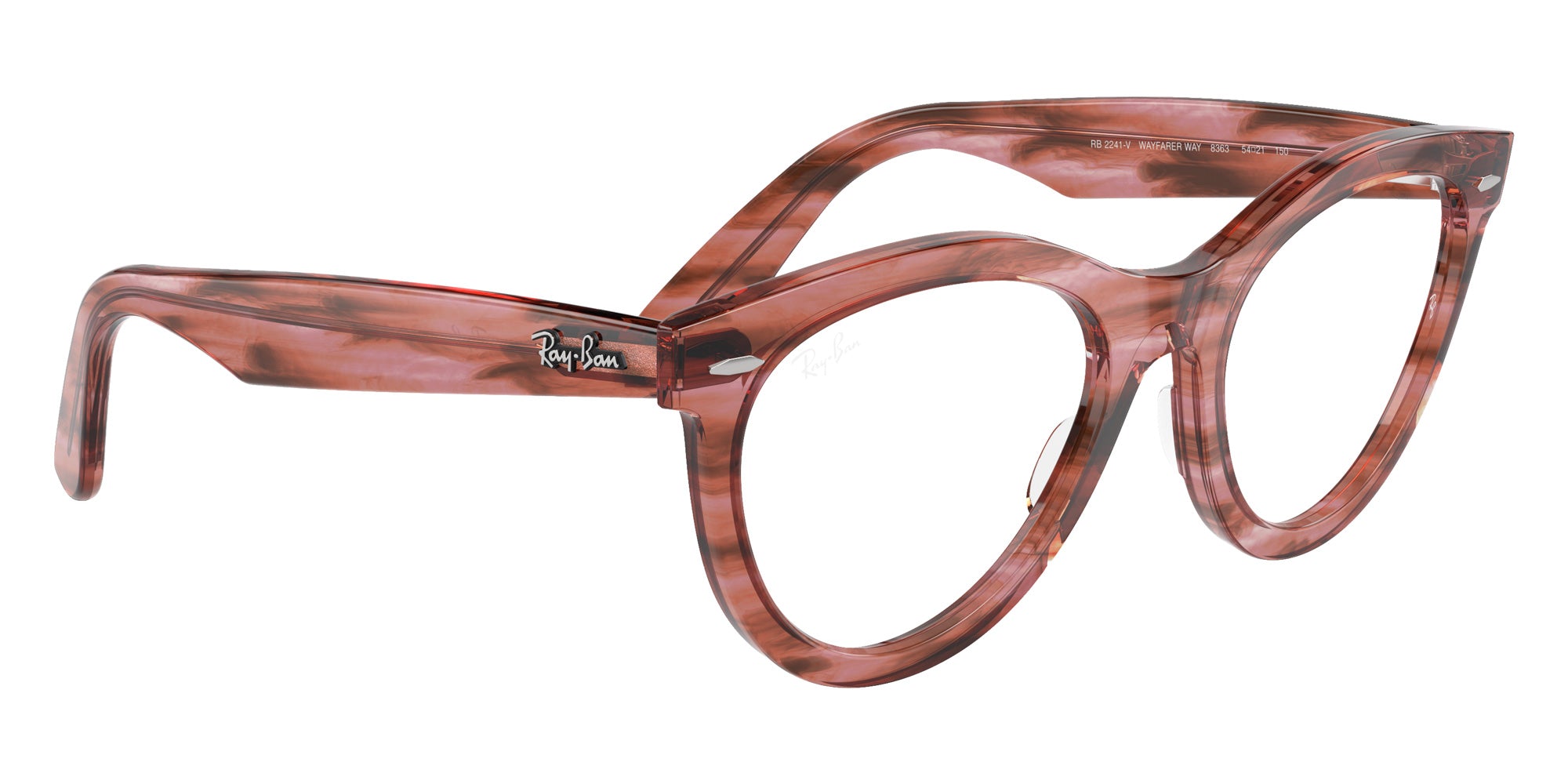 Ray-Ban RB2241V Wayfarer Way 8363 51 - Striped Transparent Pink #id:rx2241v8363_s:100120