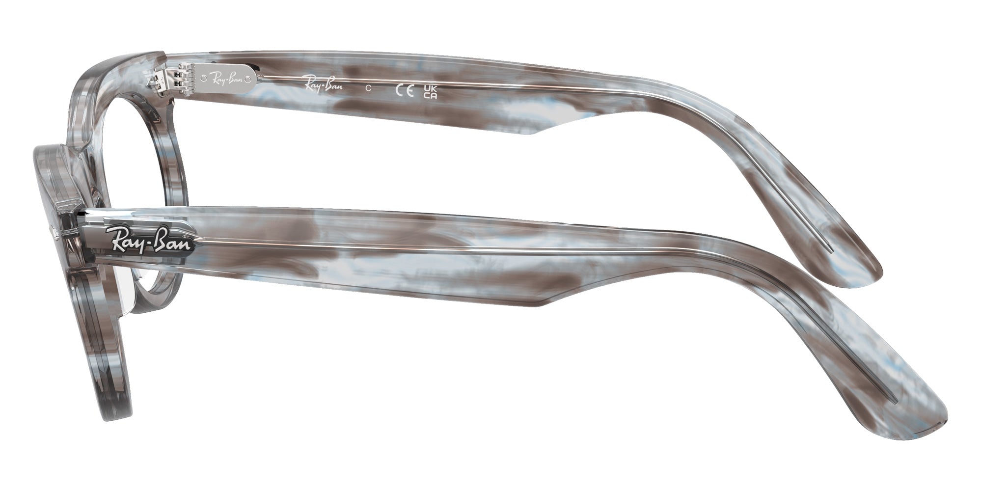 Ray-Ban RB2242V Wayfarer Oval 8361 50 - Striped Transparent Blue #id:rx2242v8361_s:100110